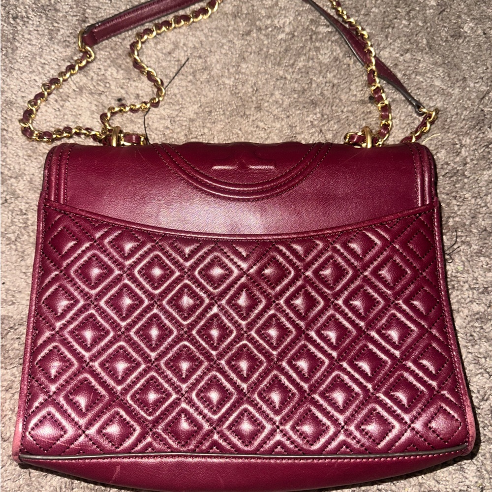 Quilted Burgundy Shoulder Bag